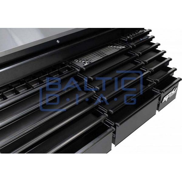 Mobilus darbastalis su 21 stalčiumi ir plieniniu darbastaliu SPtools USA Sumo series