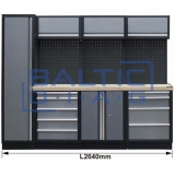 Профессиональный стационарный верстак Backing Panel с подвесными шкафами