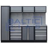 Профессиональный стационарный верстак Backing Panel с подвесными шкафами