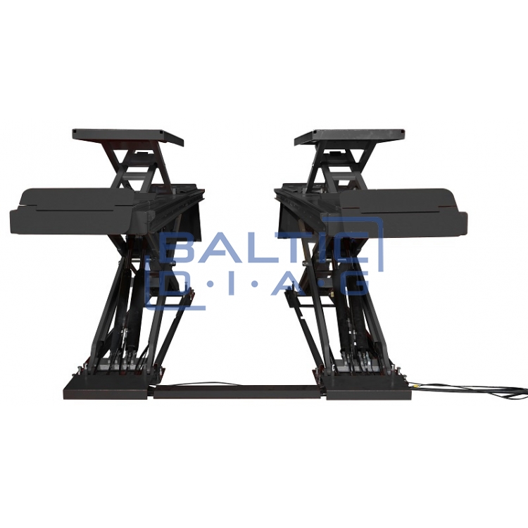 Ultra-low profile scissor lift with integrated secondary lift BD640WAF