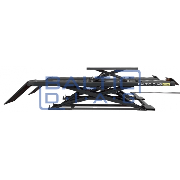 Ultra-low profile scissor lift with integrated secondary lift BD640WAF