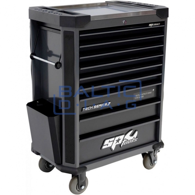 Tool trolley with 9 drawers and 381 pcs. tools SPtools Tech series