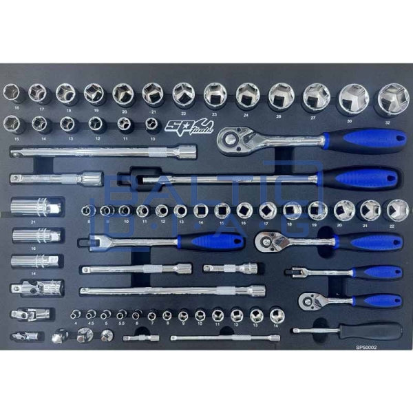 Tool trolley with 9 drawers and 381 pcs. tools SP Tools Tech Series