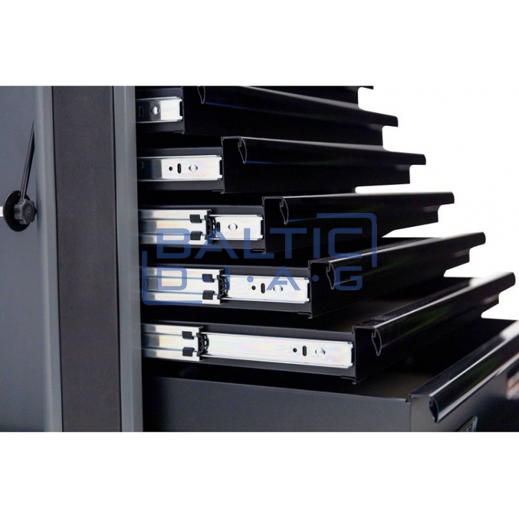 Įrankių vežimėlis su 9 stalčiais ir 381 vnt. įrankiais SP Tools Tech Series