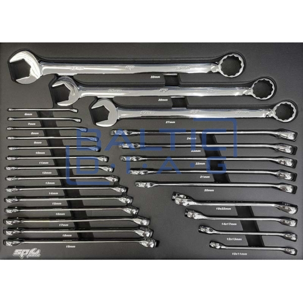 Tool trolley with 9 drawers and 381 pcs. tools SP Tools Tech Series