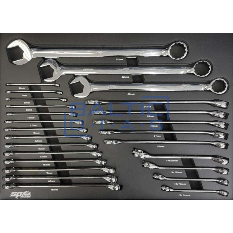 Tool trolley with 9 drawers and 381 pcs. tools SP Tools Tech Series