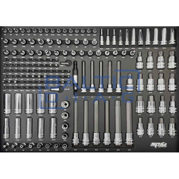 Tool trolley with 7 drawers and 334 tools SP Tools Custom Series