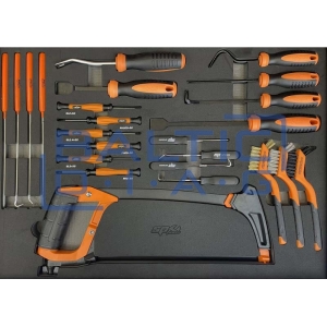 Tool trolley for electric vehicle servicing with 9 drawers, 199 tools, and laptop stand SP Tools Tech Series Tool trolley for electric vehicle servicing with 9 drawers, 199 tools, and laptop stand SP Tools Tech Series