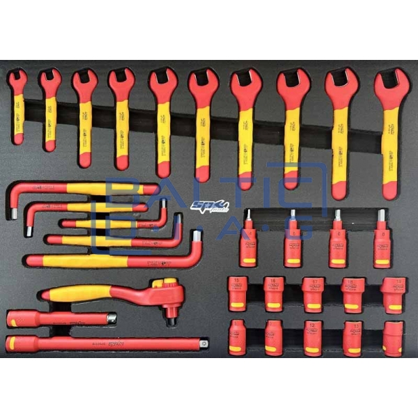 Tool trolley for electric vehicle servicing with 9 drawers, 199 tools, and laptop stand SP Tools Tech Series