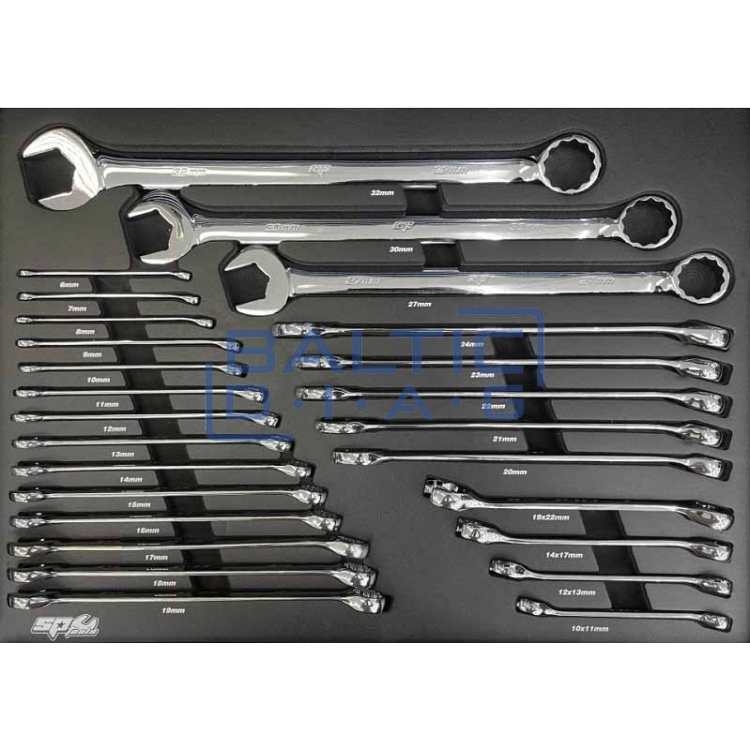 Įrankių vežimėlis su 9 stalčiais ir 433 vnt. įrankiais SP Tools Tech Series