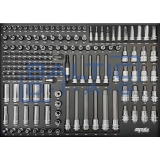 Tool trolley with 9 drawers and 433 pcs. tools SPtools Tech series