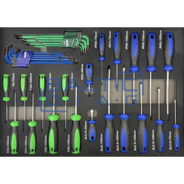 Tool trolley with 9 drawers and 433 tools SP Tools Tech Series