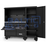 Mobilus darbastalių komplektas su 13 stalčių ir dviem spintelėmis SPtools USA Sumo series
