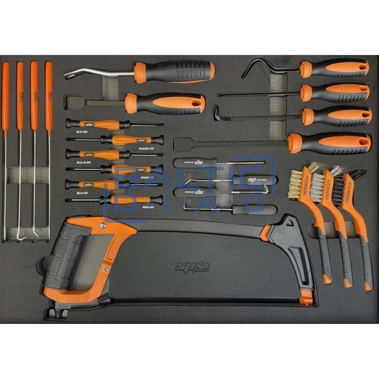Įrankių vežimėlis su 13 stalčių ir 470 vnt. įrankiais SP Tools Tech Series