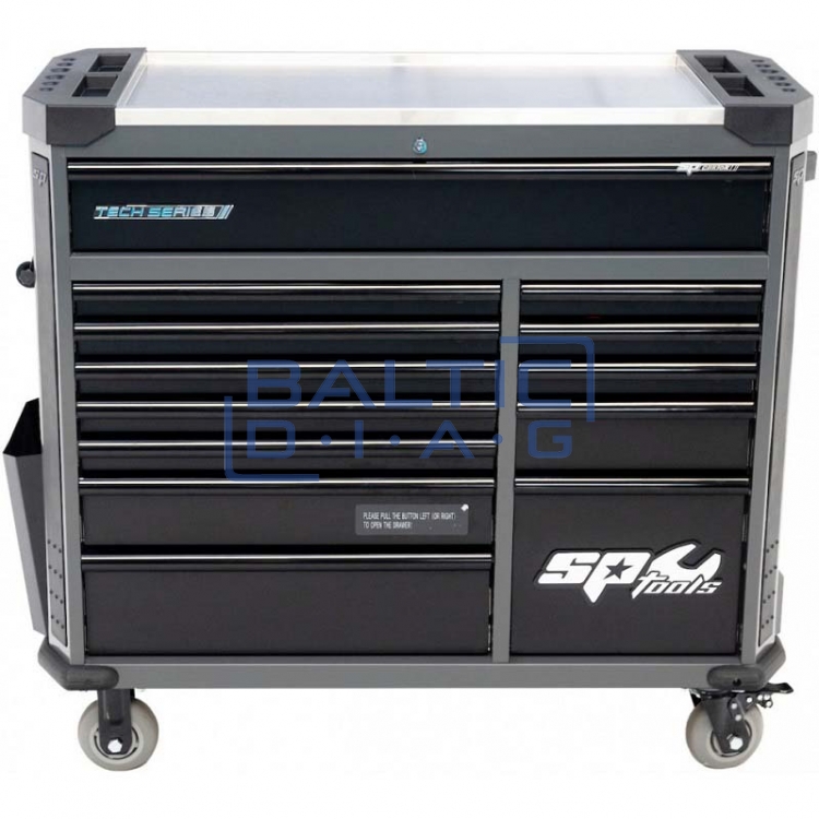 Įrankių vežimėlis su 13 stalčių ir 470 vnt. įrankiais SP Tools Tech Series