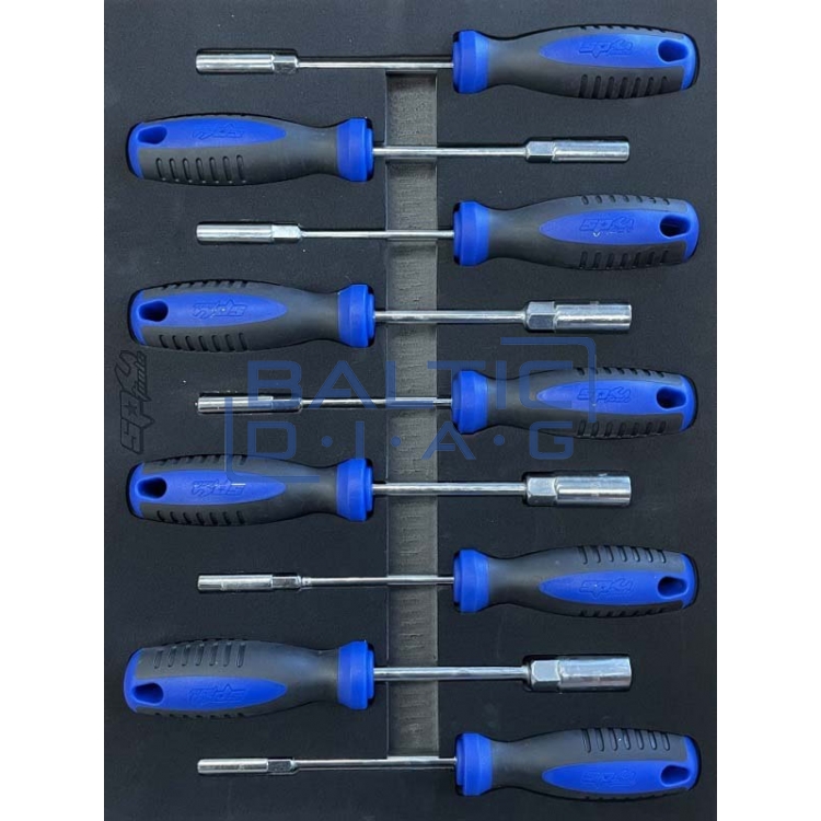 Įrankių vežimėlis su 13 stalčių ir 470 vnt. įrankiais SP Tools Tech Series