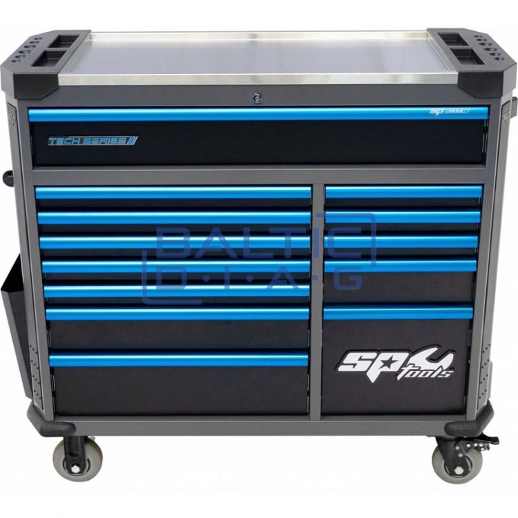 Įrankių vežimėlis su 13 stalčių ir 470 vnt. įrankiais SP Tools Tech Series