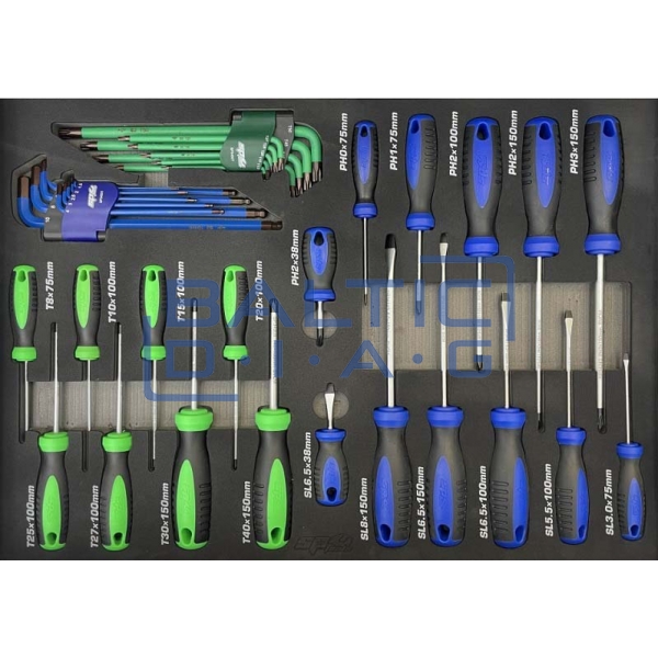 Tool trolley with 13 drawers and 411 tools SP Tools Tech Series