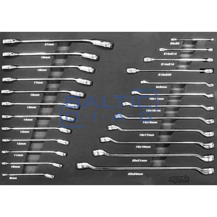 Įrankių vežimėlis su 13 stalčių ir 411 vnt. įrankiais SP Tools Tech Series