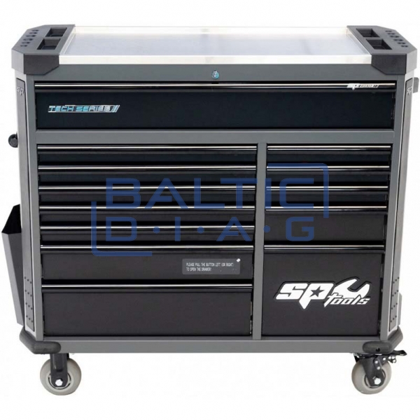 Tool trolley with 13 drawers and 411 tools SP Tools Tech Series