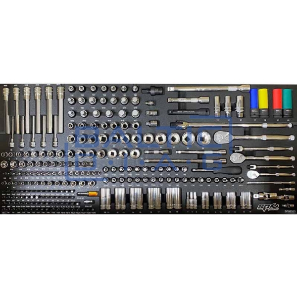 Tool trolley with 13 drawers and 411 tools SP Tools Tech Series