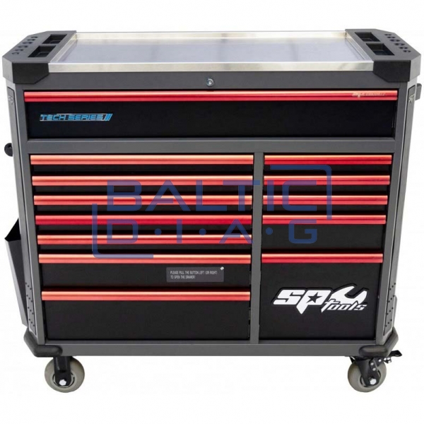 Tool trolley with 13 drawers and 411 tools SP Tools Tech Series