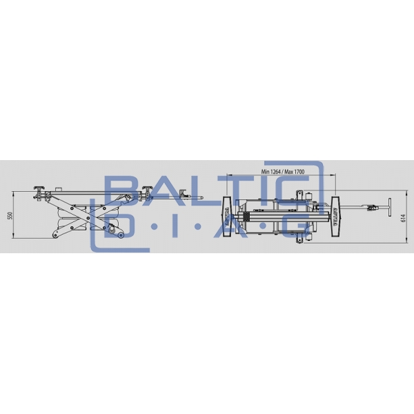 Mobile, pneumatic axle lift MiniLIFT