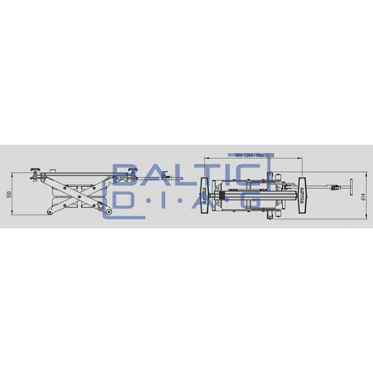 Mobile, pneumatic axle lift MiniLIFT