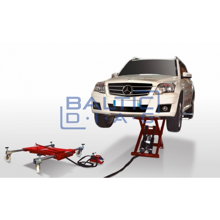 Mobile mid-rise scissor lift for body painting work PowerLift and Move