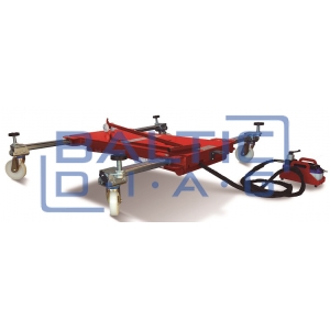 Mobile mid-rise scissor lift for body painting work PowerLift and Move