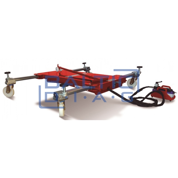 Mobile mid-rise scissor lift for body painting work PowerLift and Move