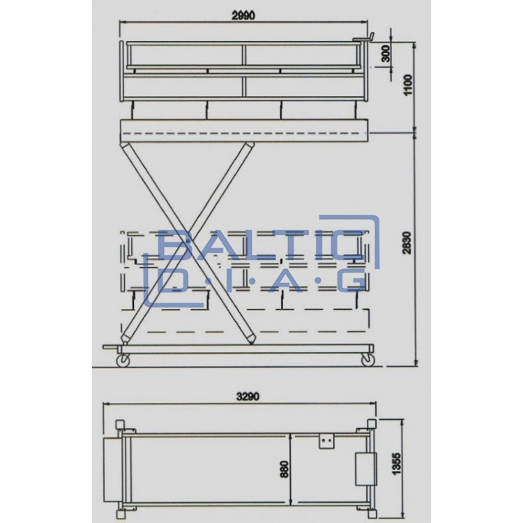 Pneumatic lift for industrial work Pint.UP