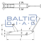 Удлиненный домкрат с колесами 6T-HC