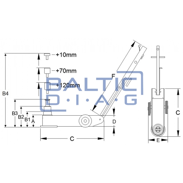 Pneumo-hydraulic jack 58-30T A5830-C