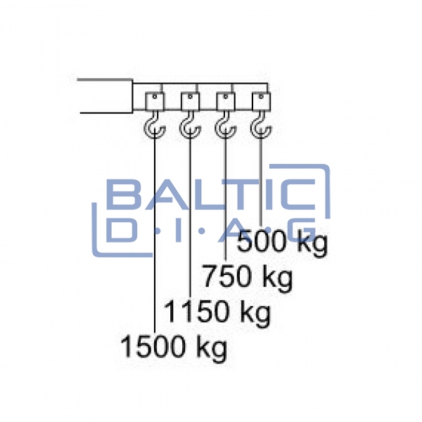 Hydraulic crane CC 15P, 1500 kg