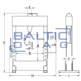 Electro-hydraulic press 60 tons, FP60