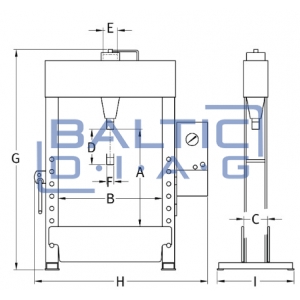 Electro-hydraulic press 60 tons, FP60