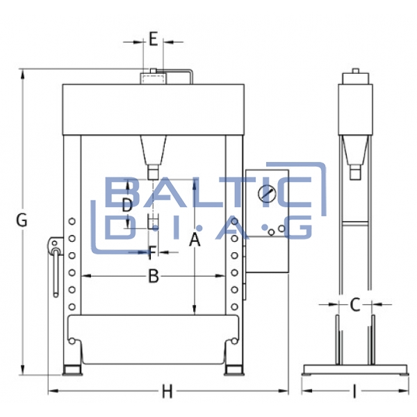 Electro-hydraulic press 60 tons, FP60