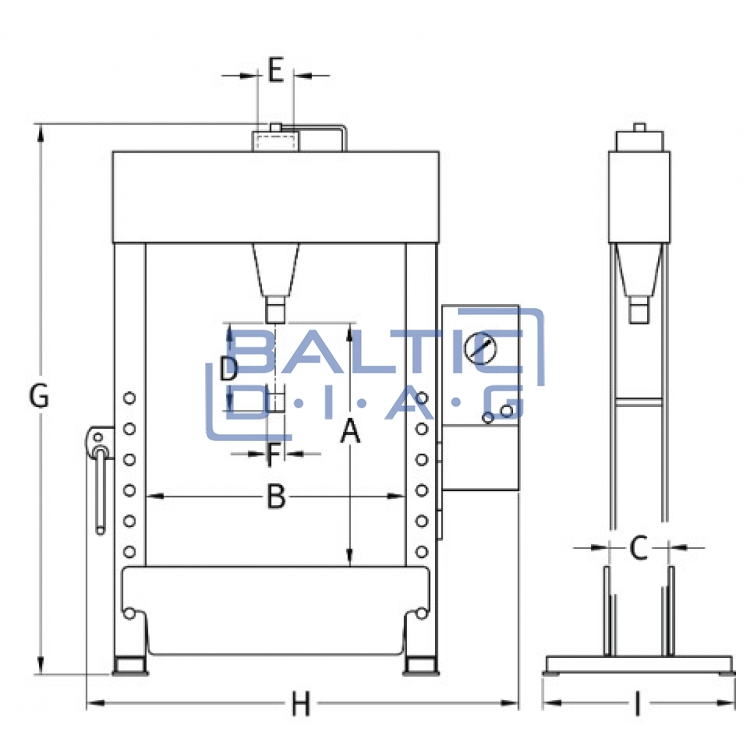 Electro-hydraulic press 60 tons, FP60