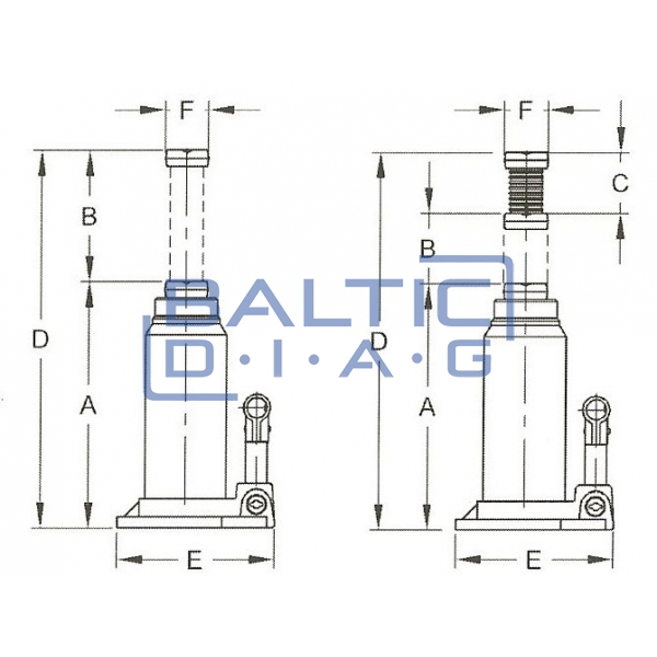 Cylinder hydraulic jack CBJ20
