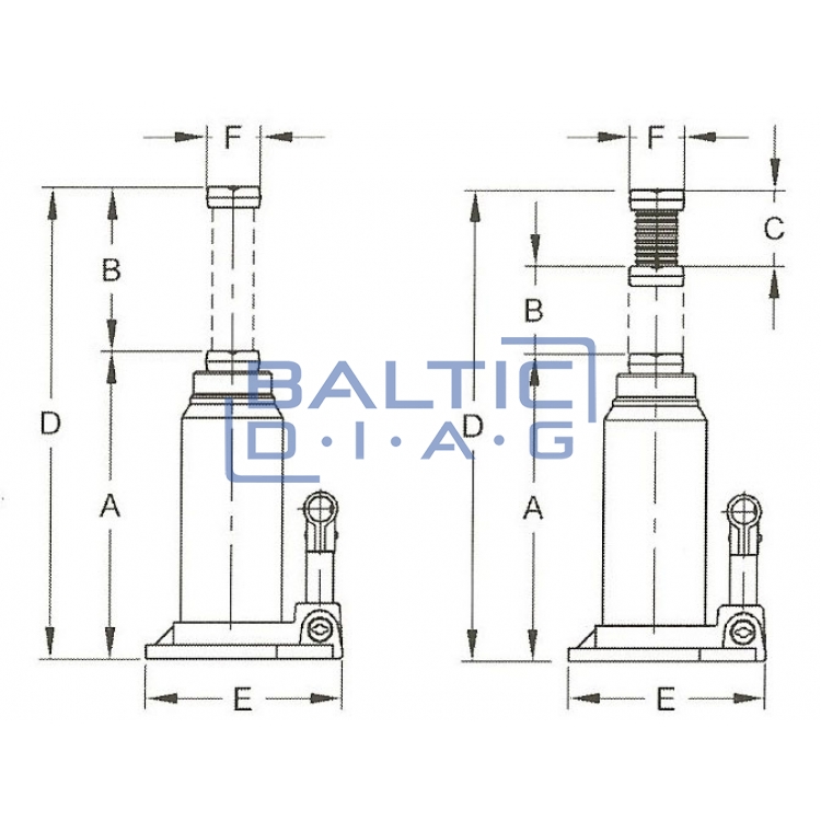 Cylinder hydraulic jack CBJ20