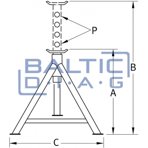 Axle stand, 12 tons CAX12S