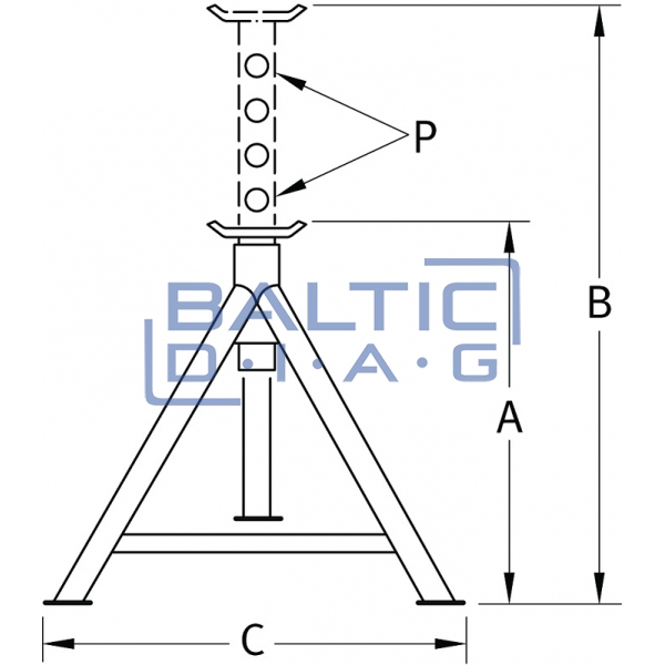 Axle stand, 12 tons CAX12S