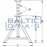 Axle stand, 12 tons CAX12HS