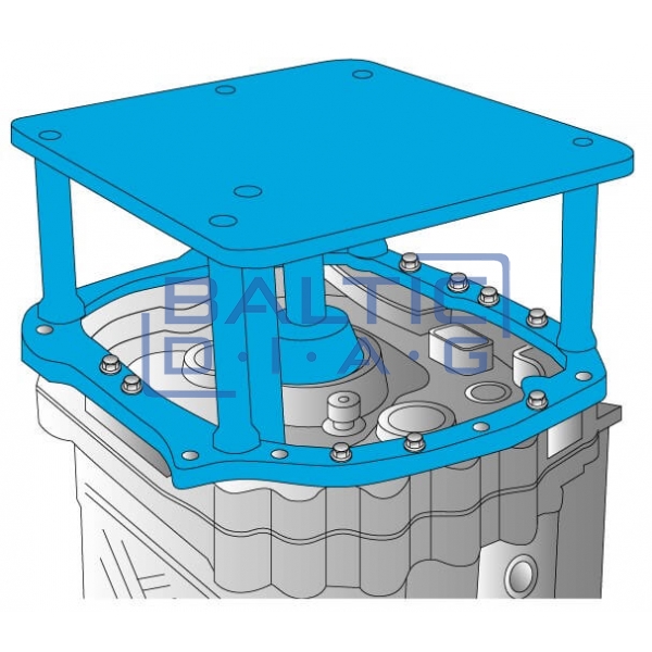 Tool to support and position the gearbox