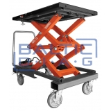 Mobile pneumatic-hydraulic lift for electric vehicle batteries 1000 kg