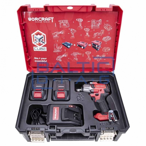 Cordless impact driver 1/2'', 20 V with XCube accessories