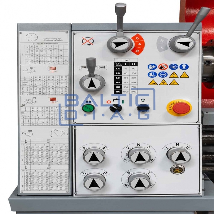 Metal Lathe with 3-Axis Digital Readout (DRO) ED1500KDIG_400V