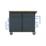 Mobile Workbench with 2 Drawers and 2 Doors for Workshops
