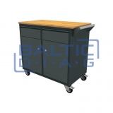 Mobile Workbench with 2 Drawers and 2 Doors for Workshops